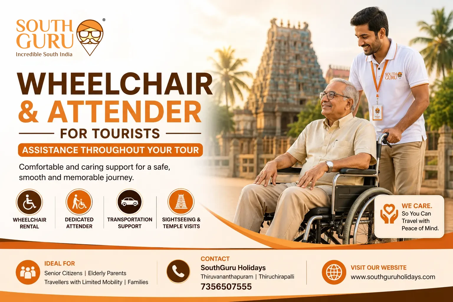 Wheelchair and Attender for Tourists – Assistance Throughout Your Tour
