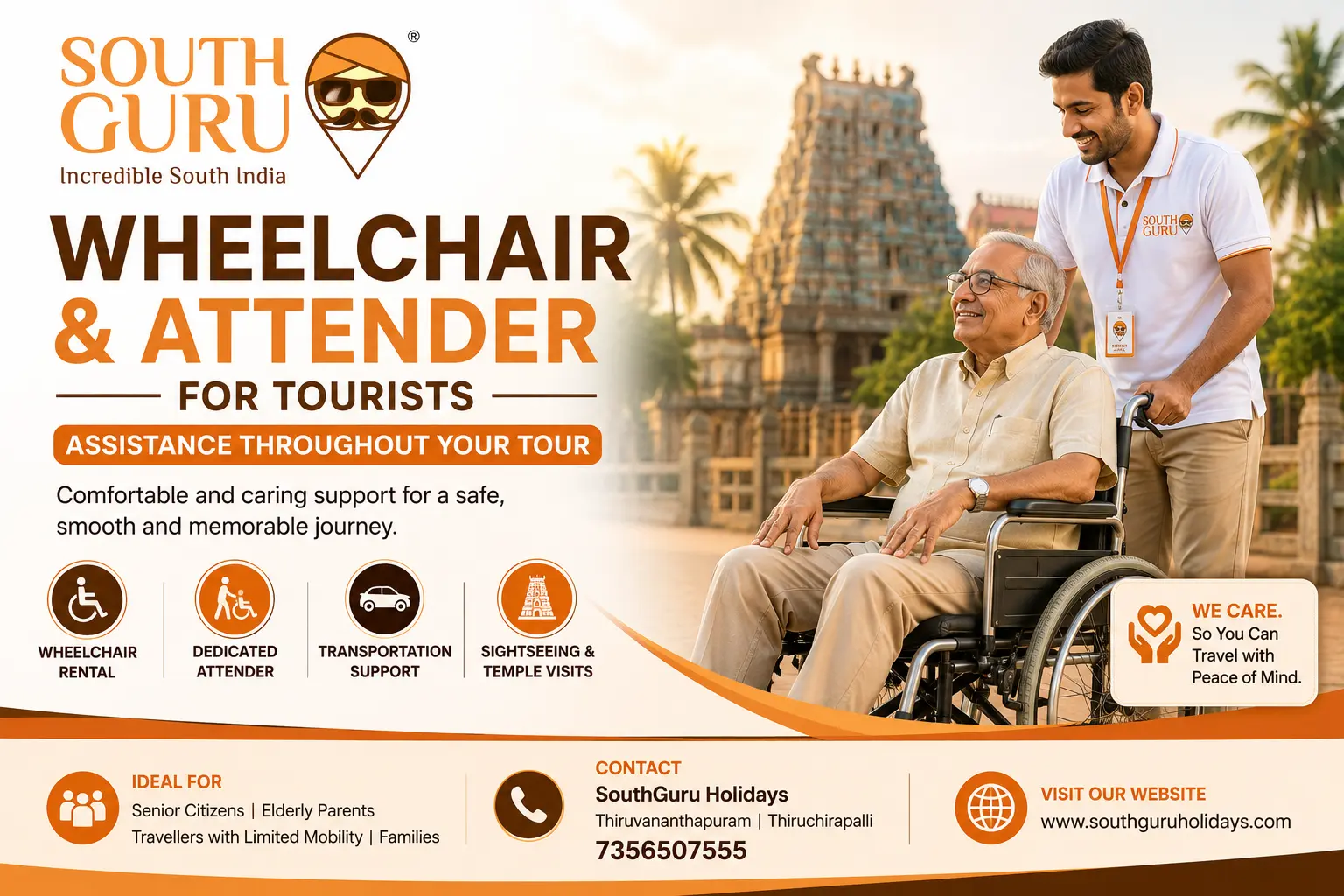 Wheelchair and Attender for Tourists – Assistance Throughout Your Tour